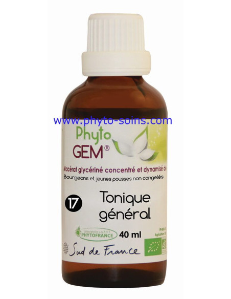 Phyto'gem 17 tonique général phytofrance | phyto-soins