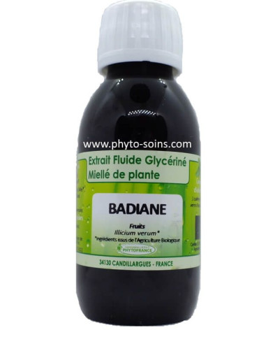 Extrait fluide glycériné miellé de Badiane BIO Phytofrance | phyto-soins 