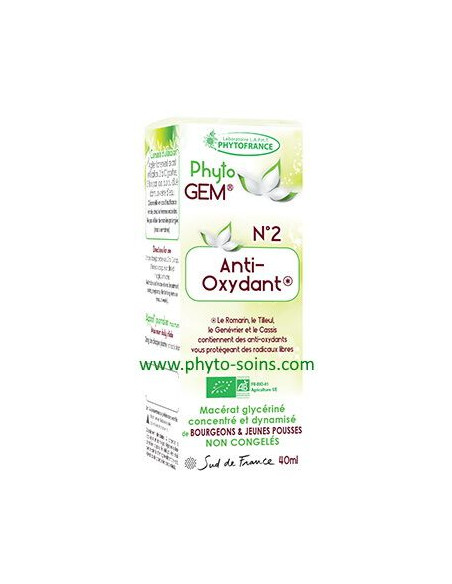 Phyto'gem 2 anti-oxydant laboratoire phytofrance | phyto-soins