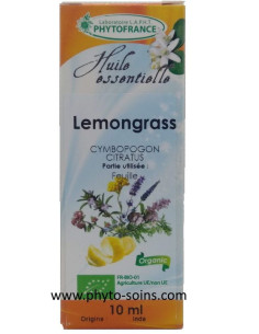 Huile essentielle de lemongrass BIO pure et naturelle