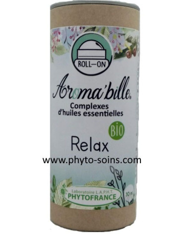 aroma bille relax: huiles essentielles anti-stress avec applicateur bille