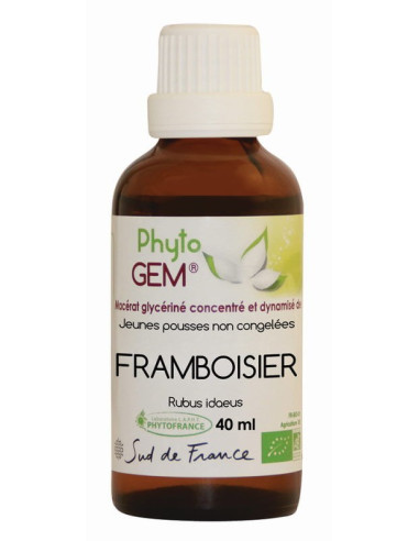 gemmothérapie jeunes pousses de Framboisier