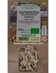 Sachet de Racines Coupées d'Eleuthérocoque BIO pour décoction 100g