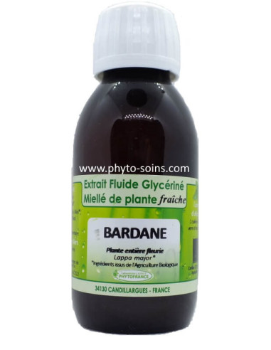 Extrait fluide glycériné de Bardane BIO et frais