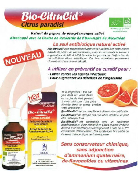 Plaquette de présentation du Bio-citrucid