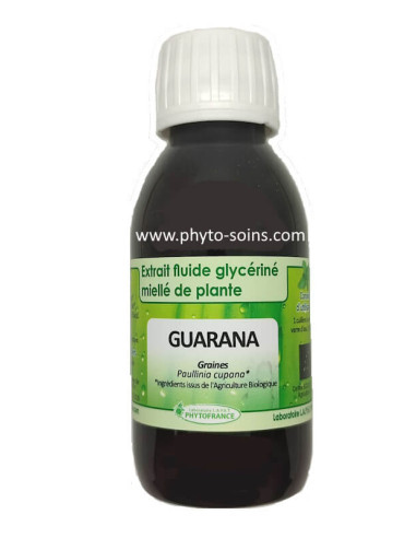 Extrait fluide glycériné miellé de Guarana BIO