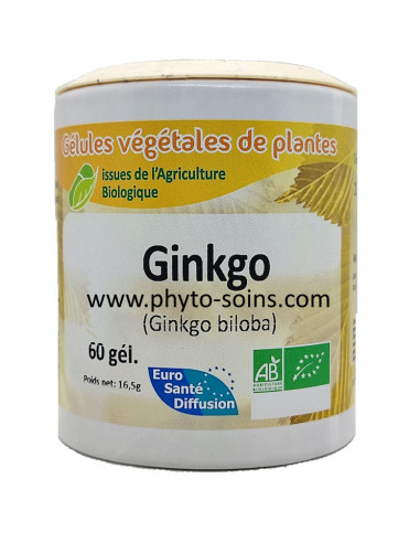 Boite de 60 gélules de Ginkgo biloba BIO 200mg