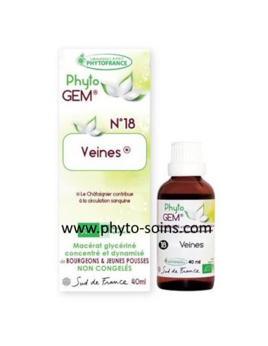 Phyto'gem 18 veines BIO phytofrance phyto-soins
