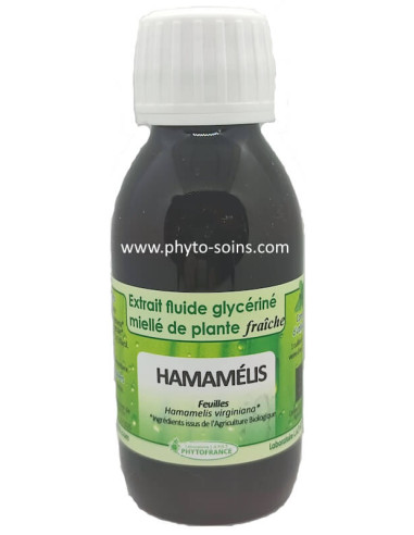 Extrait fluide glycériné miellé d'Hamamelis frais et BIO