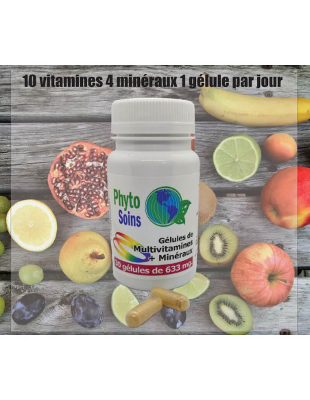 30 Gélules 10 vitamines et 4 minéraux (1 mois)