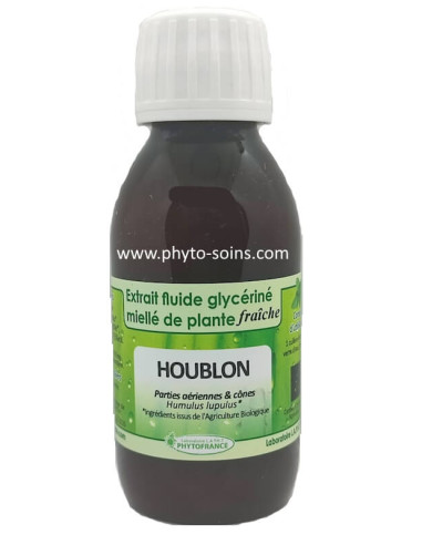 Extrait fluide glycériné miellé d'Houblon BIO