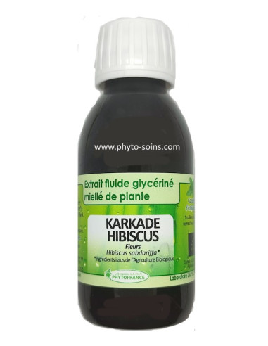 Extrait fluide glycériné miellé de Karkadé hibiscus BIO