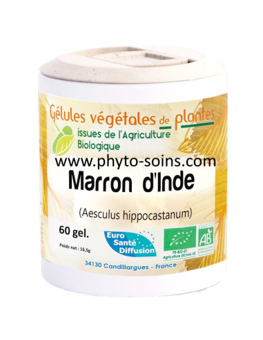 Boite de 60 gélules de Marron d'Inde BIO 250mg