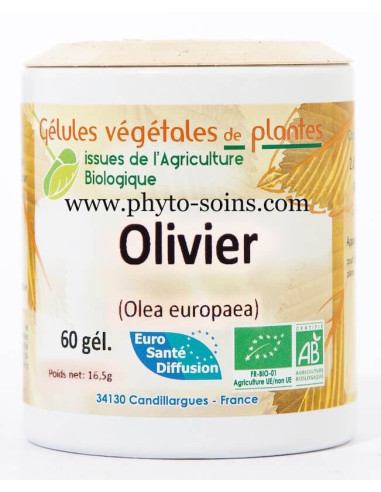 Boite de 60 gélules d'olivier BIO 200mg
