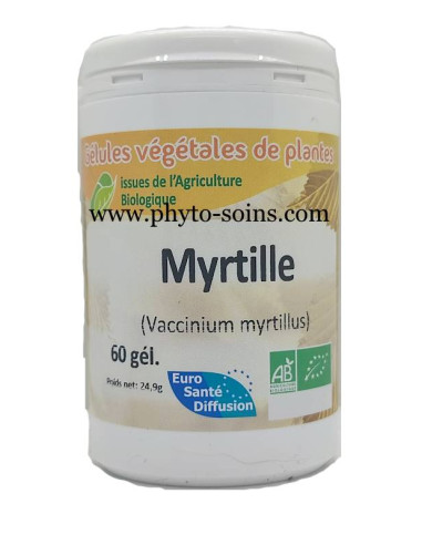 Boite de 60 gélules de Myrtille BIO 340mg