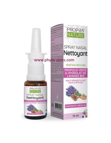 Spray Nasal nettoyant à la propolis verte et hydrolat de Lavande BIO phyto-soins