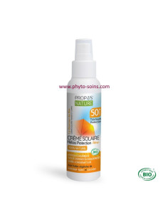 Crème solaire 100% naturelle très haute protection 50SPF+ laboratoire propos'nature par phyto-soins