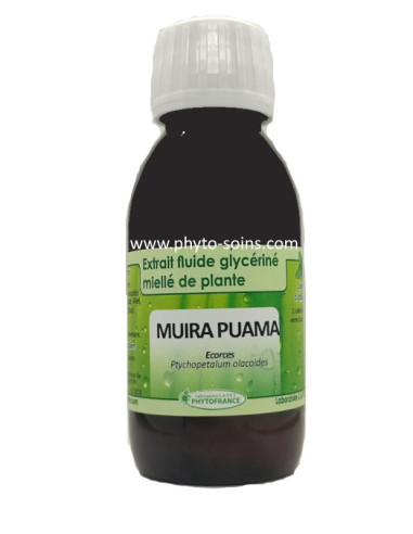 Extrait fluide glycériné miellé de Muira Puama phytofrance phyto-soins
