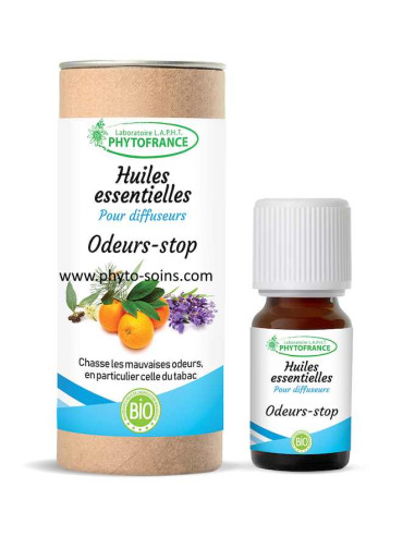 mélange d'huiles essentielles BIO odeurs stop pour diffuseur phytofrance phyto-soins