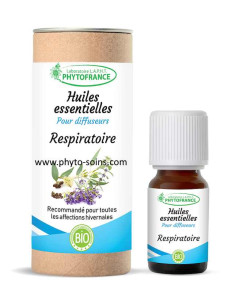 Mélange d'huiles essentielle BIO respiratoire pour diffuseur phytofrance phyto-soins