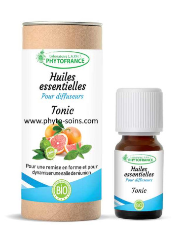 Mélange huiles essentielles BIO pour diffuseur: tonic phytofrance phyto-soins