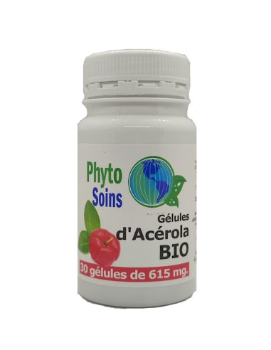 30 gélules Acérola BIO (vitamine C naturelle) phyto-soins