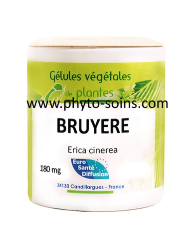 Boite de 100 gélules de sommités fleuries de Bruyère 180mg phytofrance par phyto-soins