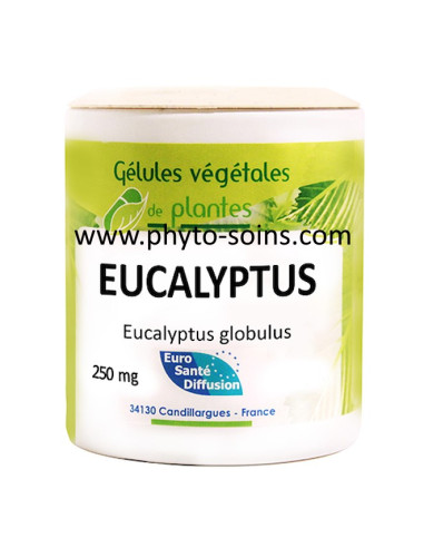Boite de 100 gélules d'Eucalyptus (eucalyptus globulus) 250mg phytofrance par phyto-soins