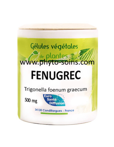 Boite de 100 gélules de Fénugrec (Trigonella foenum graecum) 500mg phytofrance par phyto-soins