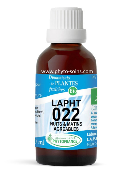 LAPHT 022 BIO Nuits et matins agréables phytofrance par phyto-soins LAPHT 022 BIO Nuits et matins agréables phytofrance par phyto-soins