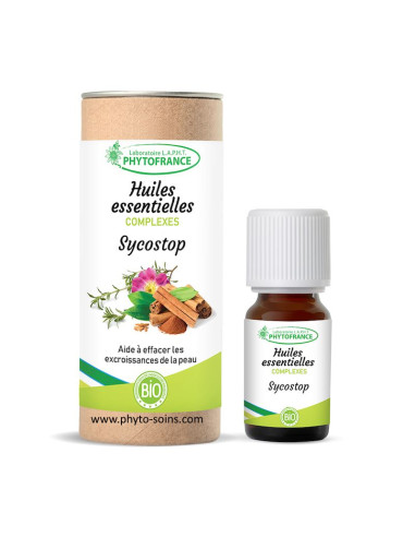 Complexe d'huiles essentielles BIO sycostop contre les verrues phytofrance par phyto-soins