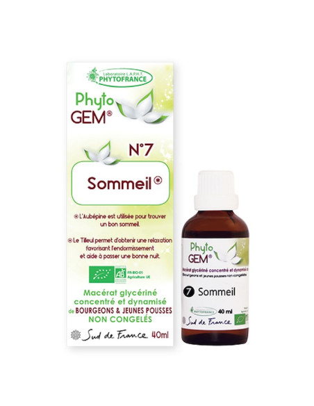Phyto'gem BIO 7 sommeil laboratoire phytofrance | phyto-soins