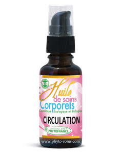 Huile de soins BIO Circulation veineuse phytofrance par phyto-soins