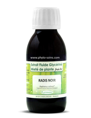 Extrait fluide glycériné miellé de Radis noir frais et BIO phytofrance par phyto-soins