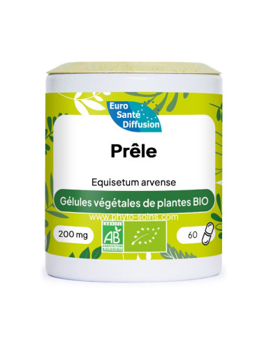 Boite de 60 gélules de Prêle (Equisetum arvense) BIO 200mg phytofrance par phyto-soins