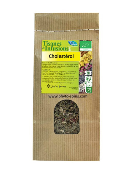 Herboristerie: Tisane BIO cholestérol sachet de 45g (20 tasses)