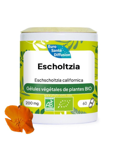 Boite de gélules d'Eschscholtzia BIO (Eschscholtzia californica)200mg phytofrance par phyto-soins