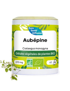 Boite de 60 gélules d'Aubépine BIO (Crataegus monogyna) 270mg phytofrance par phyto-soins