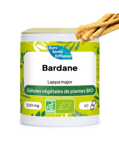 Boite de 60 ou 250 gélules de Bardane BIO (Lappa major) 220mg phytofrance par phyto-soins