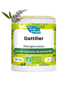 Boite de 60 ou 250 Gélules de Gattilier BIO (Vitex agnus-castus) 96mg phytofrance