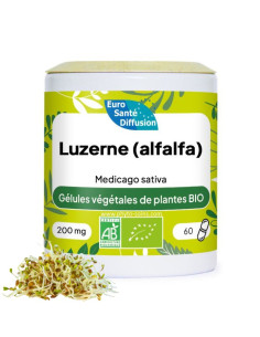 Boite de 60 ou 250 gélules de Luzerne (Alfalfa) BIO phytofrance par phyto-soins