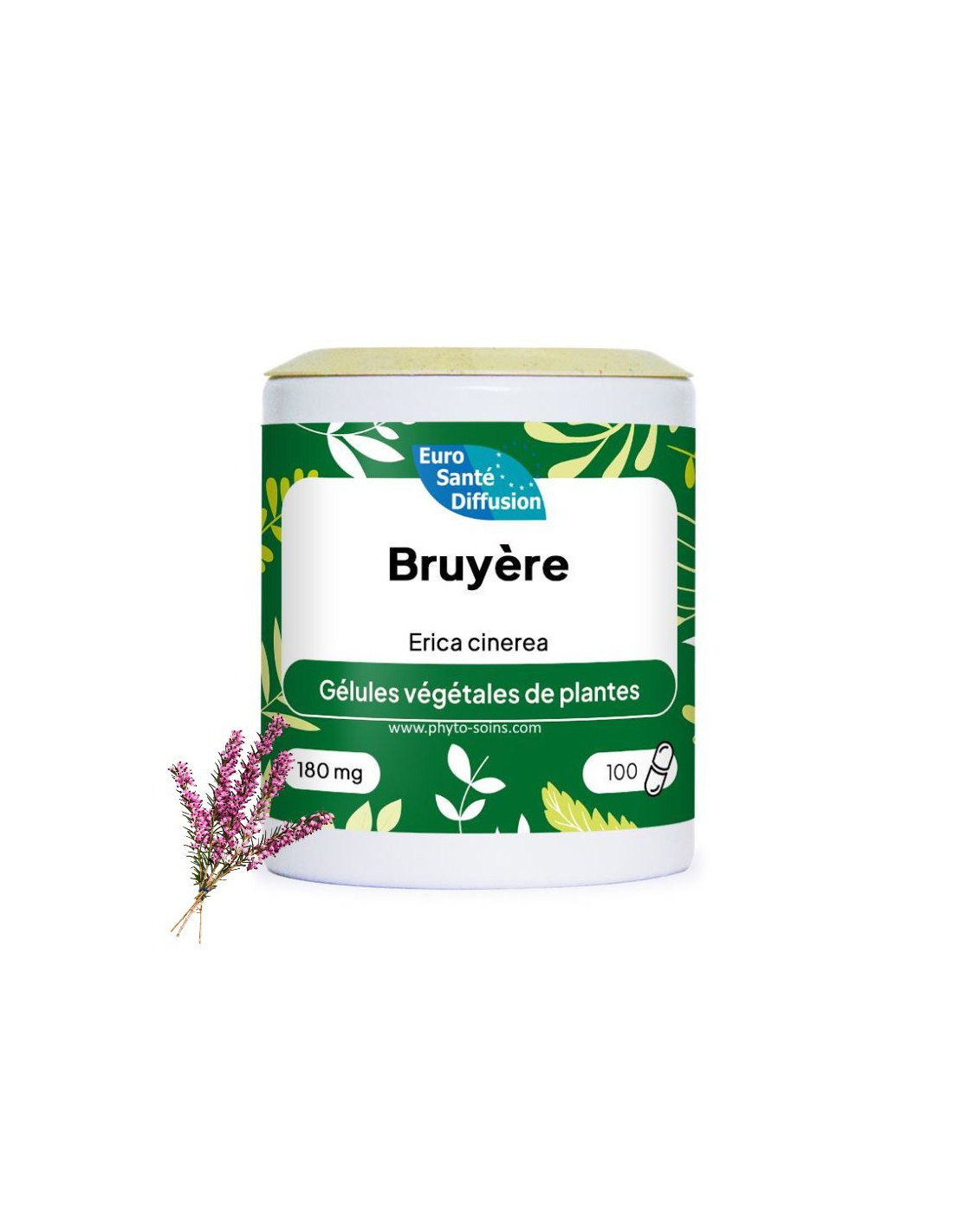 Boite de 100 ou 250 gélules de Bruyère 180mg - Phytofrance