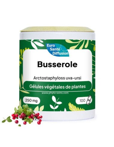 Boite de 100 ou 250 Gélules de Busserole (Arctostaphyloss uva-ursi) 250mg phytofrance par phyto-soins