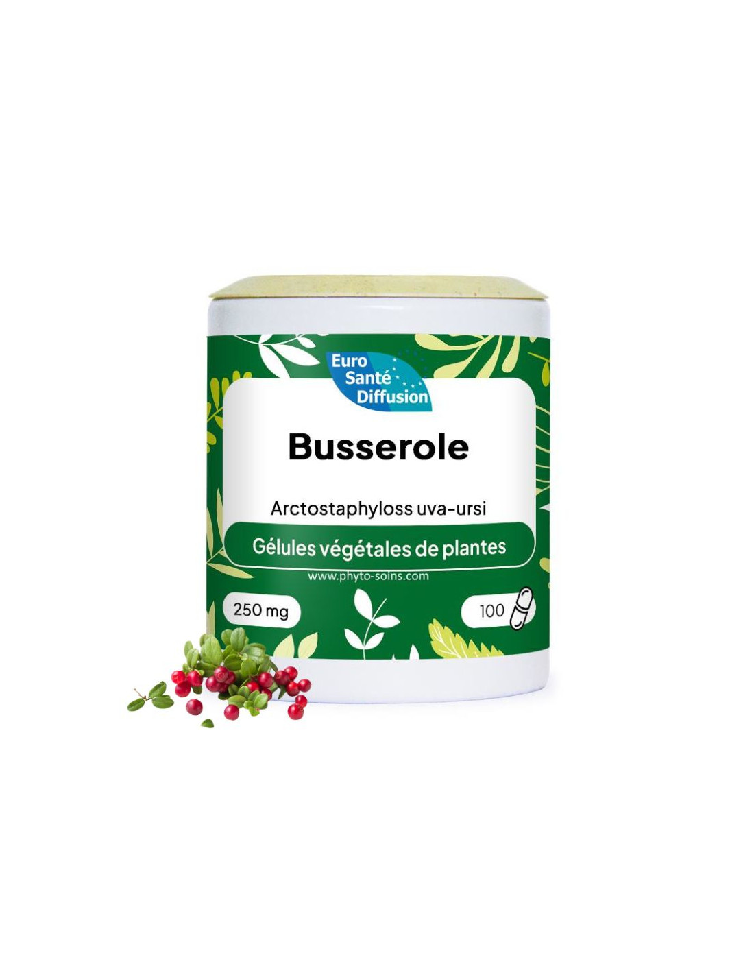 Boite de 100 ou 250 Gélules de Busserole (Arctostaphyloss uva-ursi) 250mg