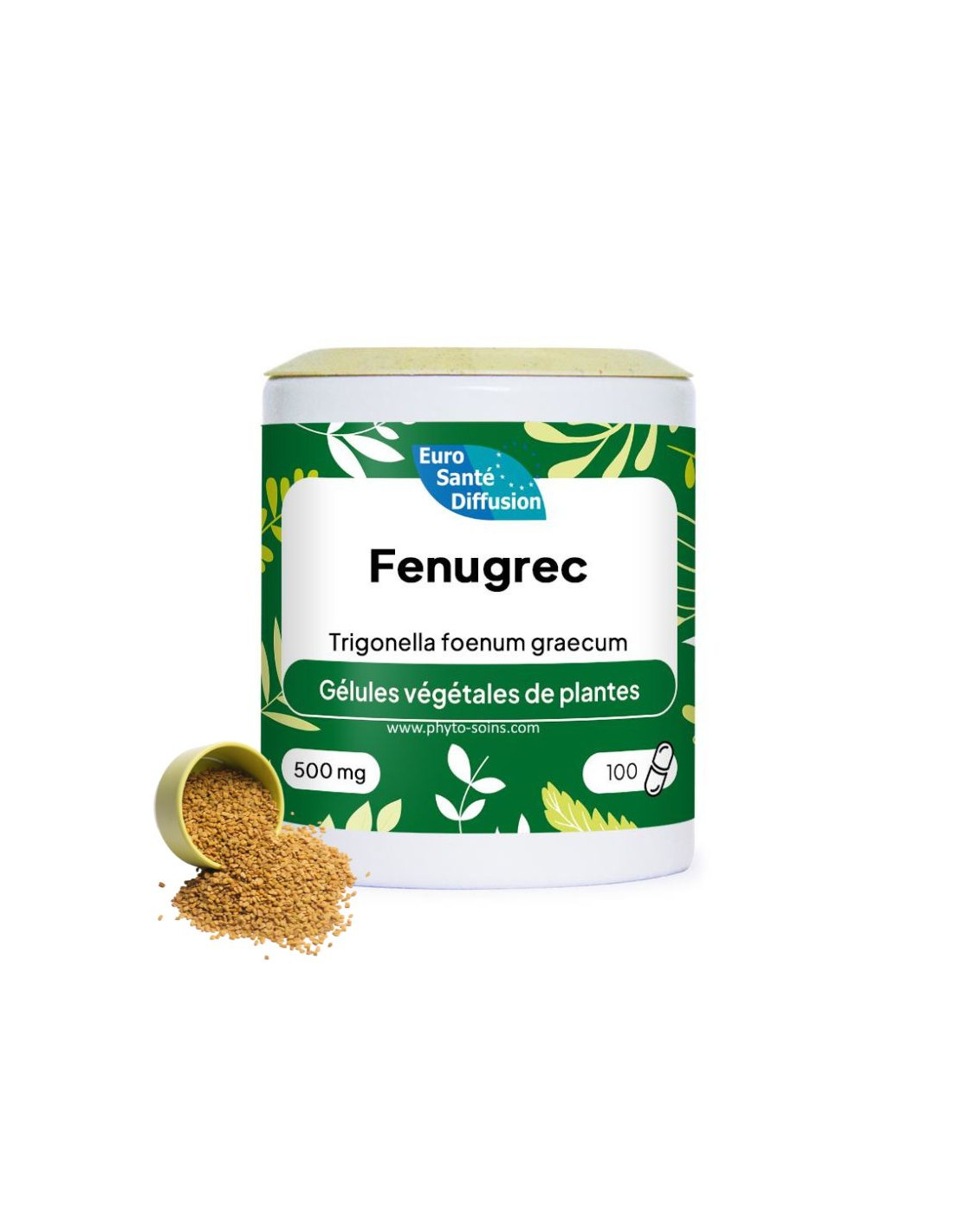 Boite de 100 ou 250 gélules de Fénugrec (Trigonella foenum graecum) 500mg