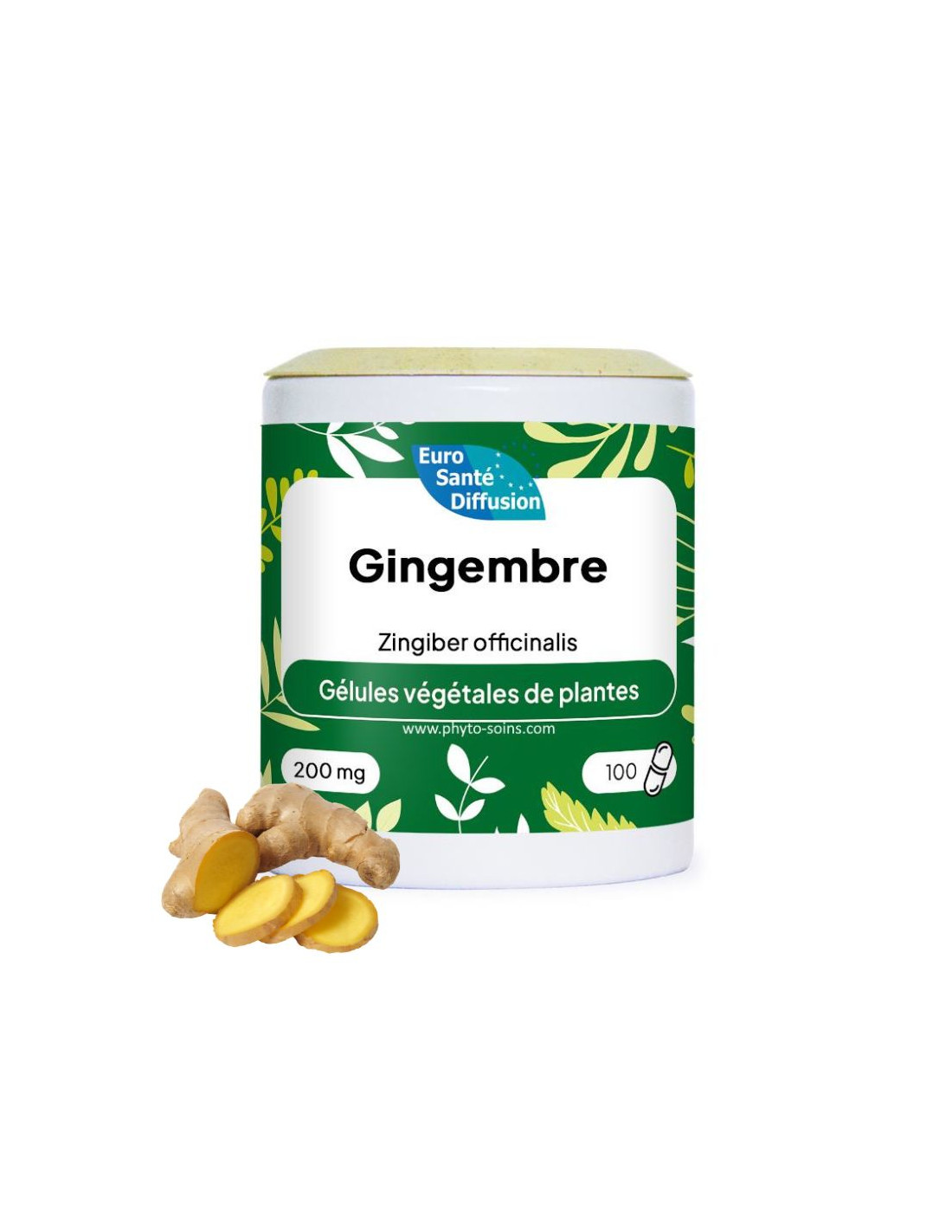 Boite de 100 ou 250 gélules de Gingembre (Zingiber officinalis) 200mg