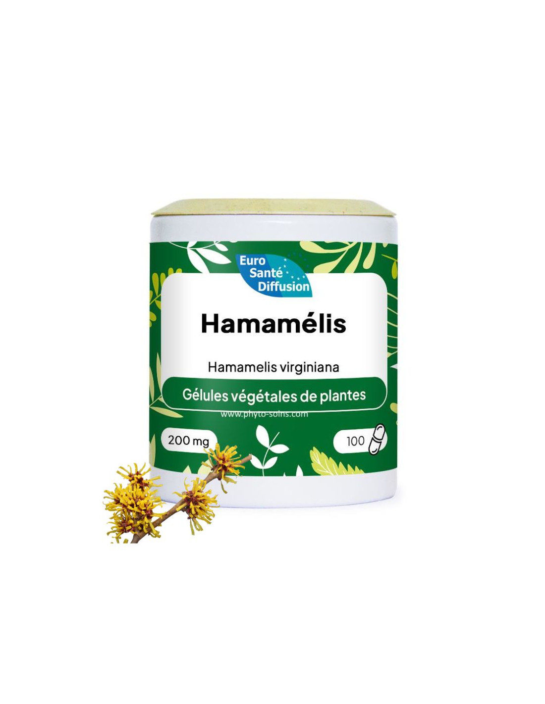 Boite de 100 ou 250 gélules d'Hamamelis (Hamamélis virginiana) 200mg