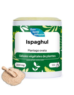 Boite de 100 ou 250 gélules d'Ispaghul (Plantago ovata) 300mg phytofrance