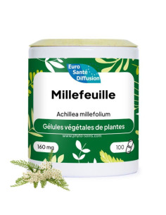 Boite de 100 ou 250 gélules de Millefeuille (Achillea millefolium) 160mg phytofrance