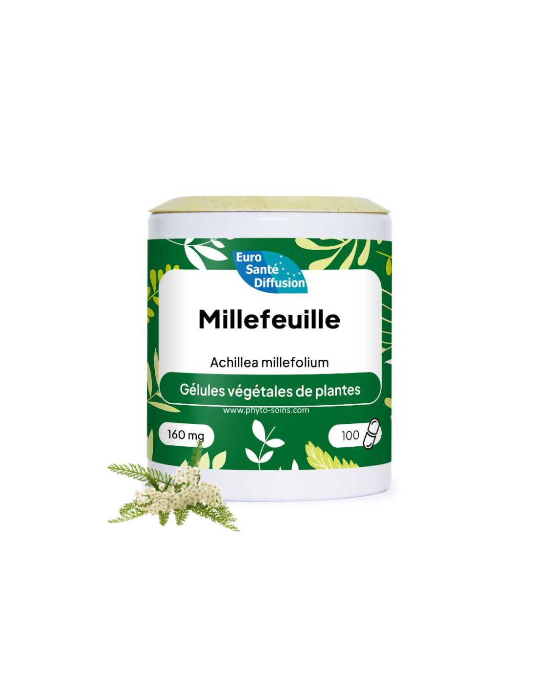 Boite de 100 ou 250 gélules de Millefeuille (Achillea millefolium) 160mg